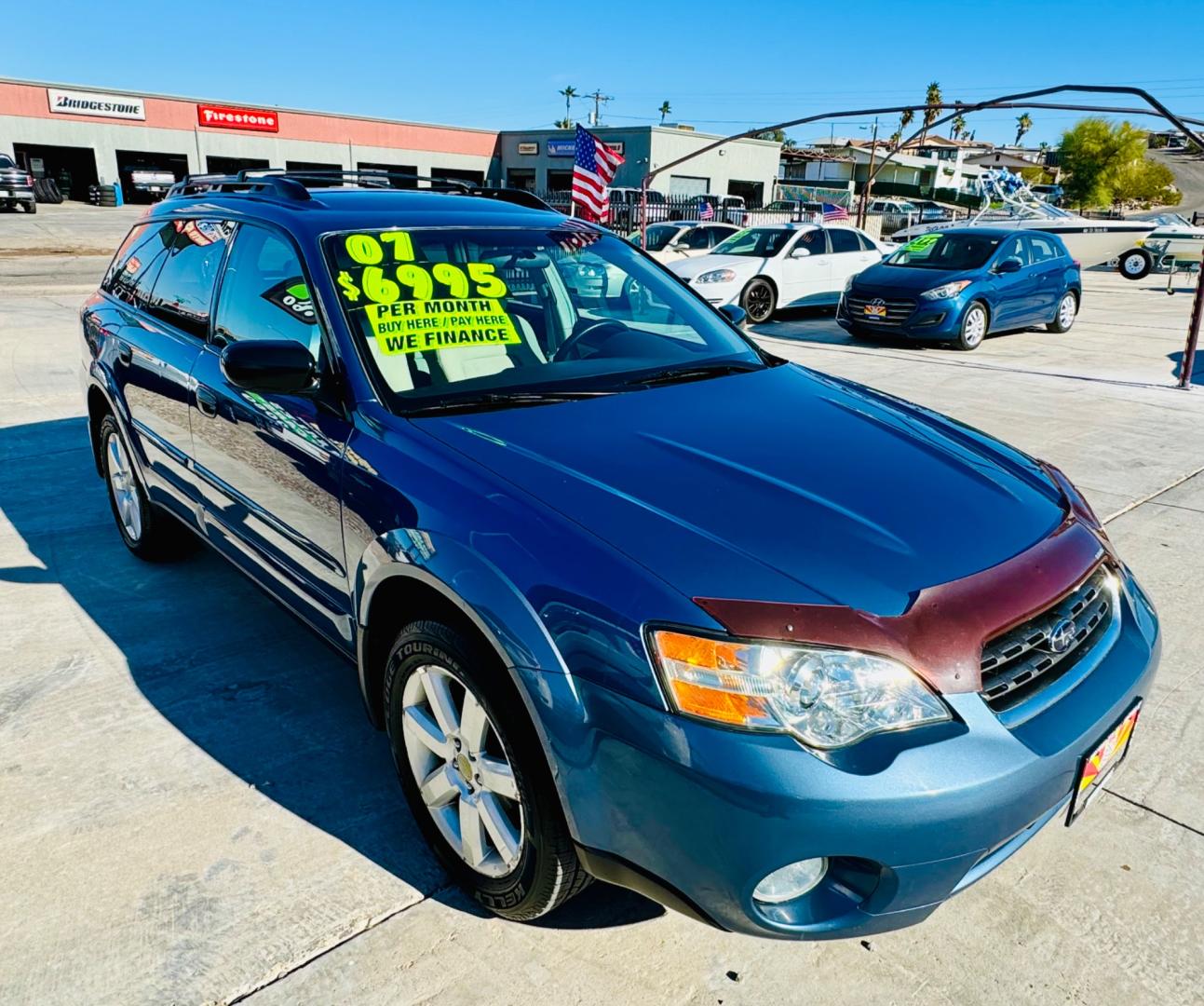 2007 Blue Subaru Outback (4S4BP61C477) , located at 2190 Hwy 95, Bullhead City, AZ, 86442, (928) 704-0060, 0.000000, 0.000000 - 2007 Subaru Outback. 2.5 new transmission with warranty. IN house financing available. runs and drives great . super clean. always garaged. - Photo#0